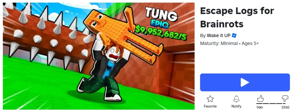 Escape Logs for Brainrots Game